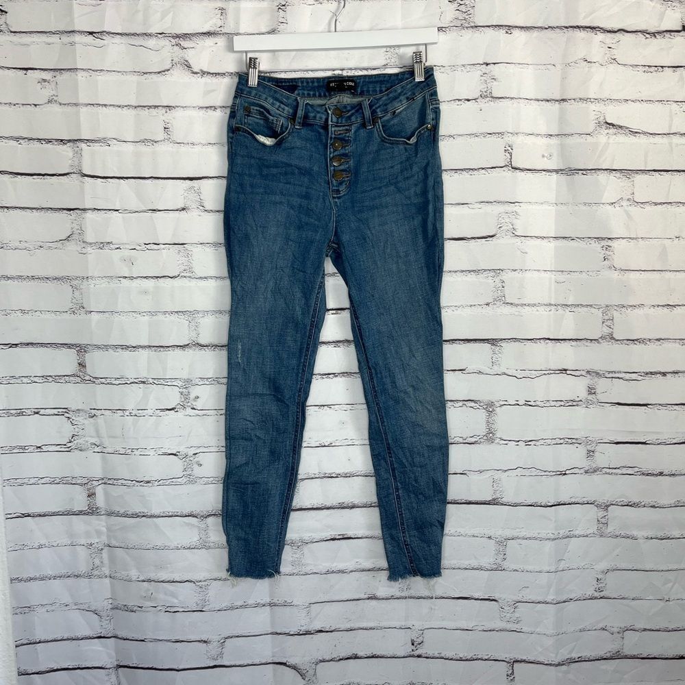 Kenneth Cole High Rise Skinny Jeans Button-Fly Medium Wash Women’s 4 Streetwear